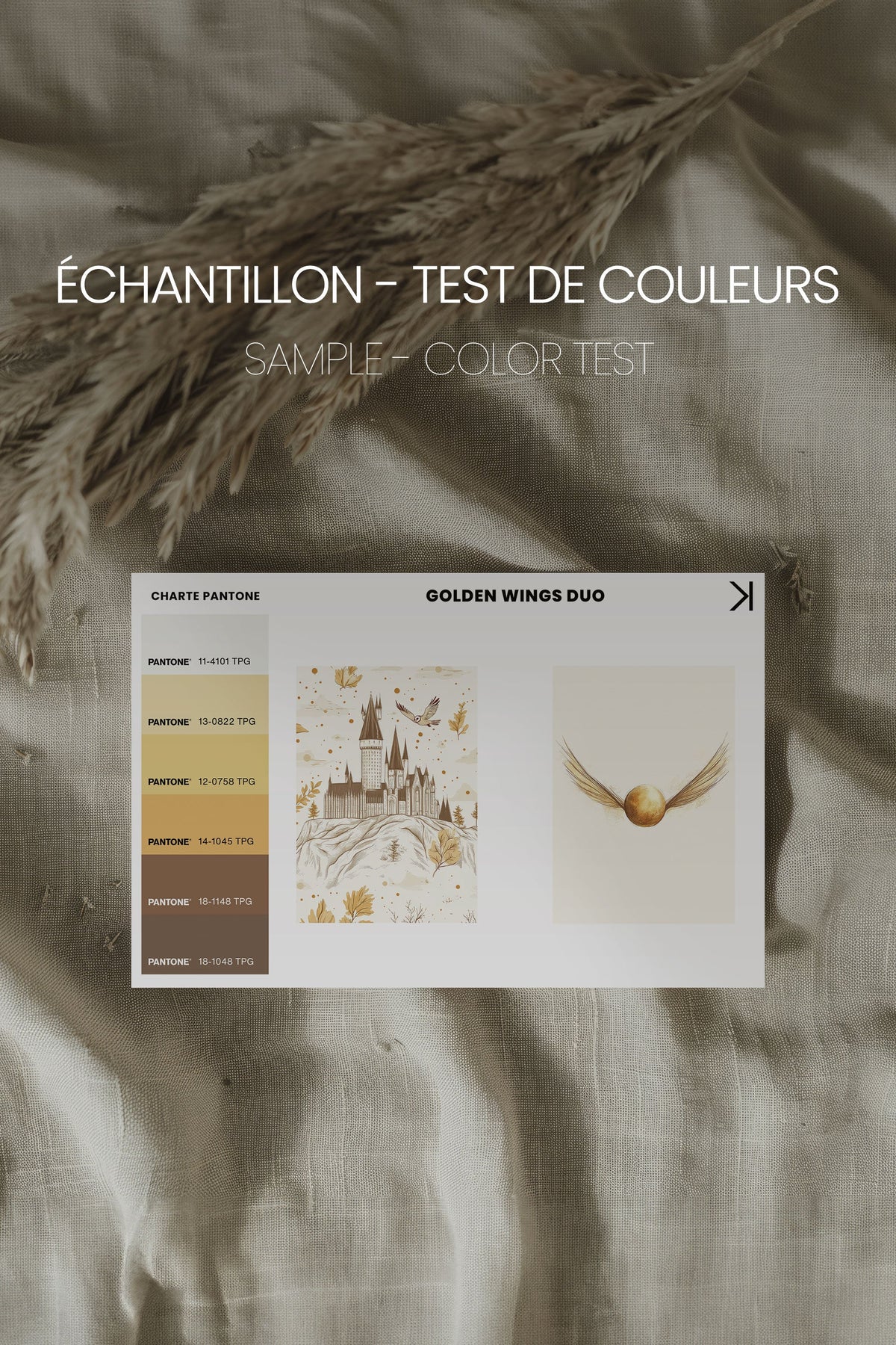 GOLDEN WINGS DUO (2 Oeuvres sur toile étirée)