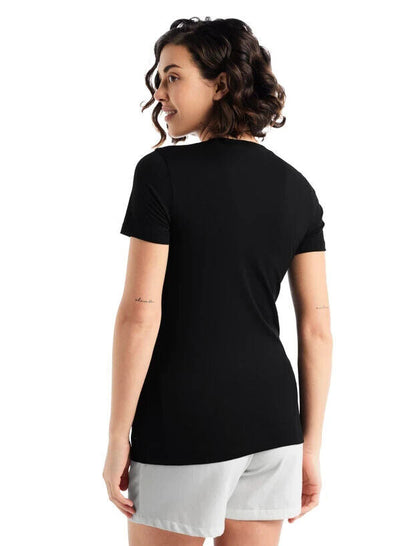 Icebreaker Women's Tech Lite II Bicycle Print Scoop Neck Tee Shirts Large