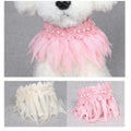 Pooch Accessory Feather Pearl Collar – Luxury Statement Collar for Dogs