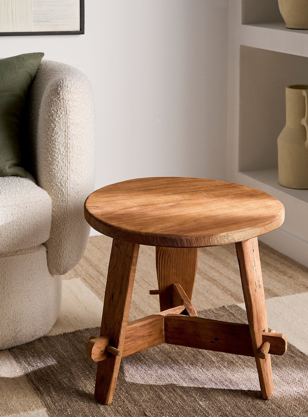 Table d'appoint Rembrandt en teck recyclé