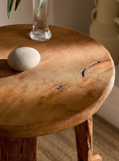 Table d'appoint Rembrandt en teck recyclé