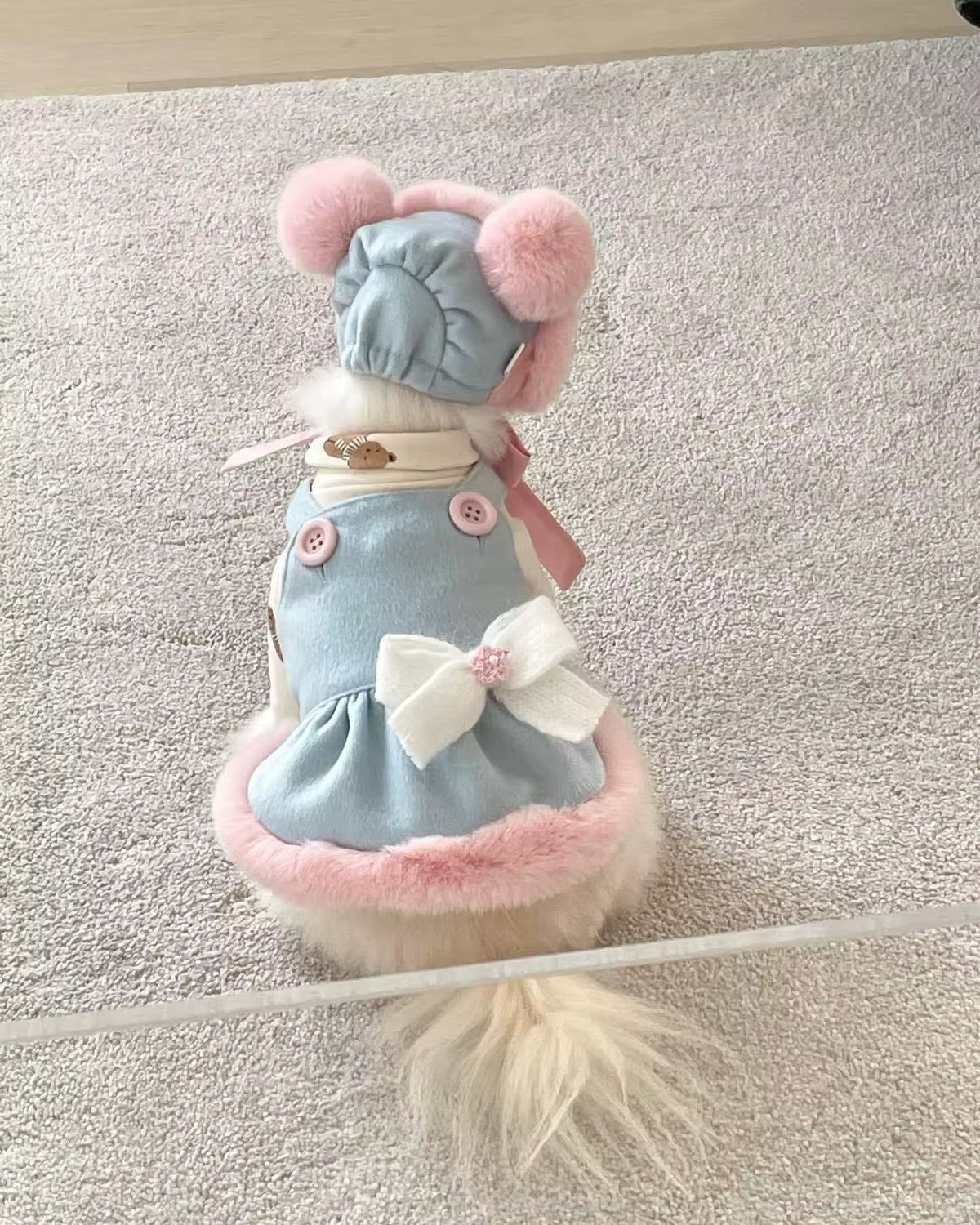 Baby Blue Easter Bunny Outfit – Easter Dog Hat Set