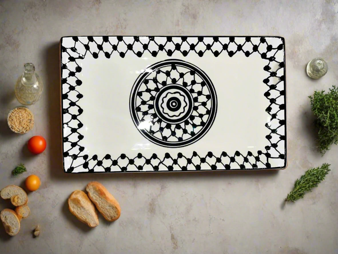 Handmade Palestinian Ceramic Tray Unique Home Décor Gift