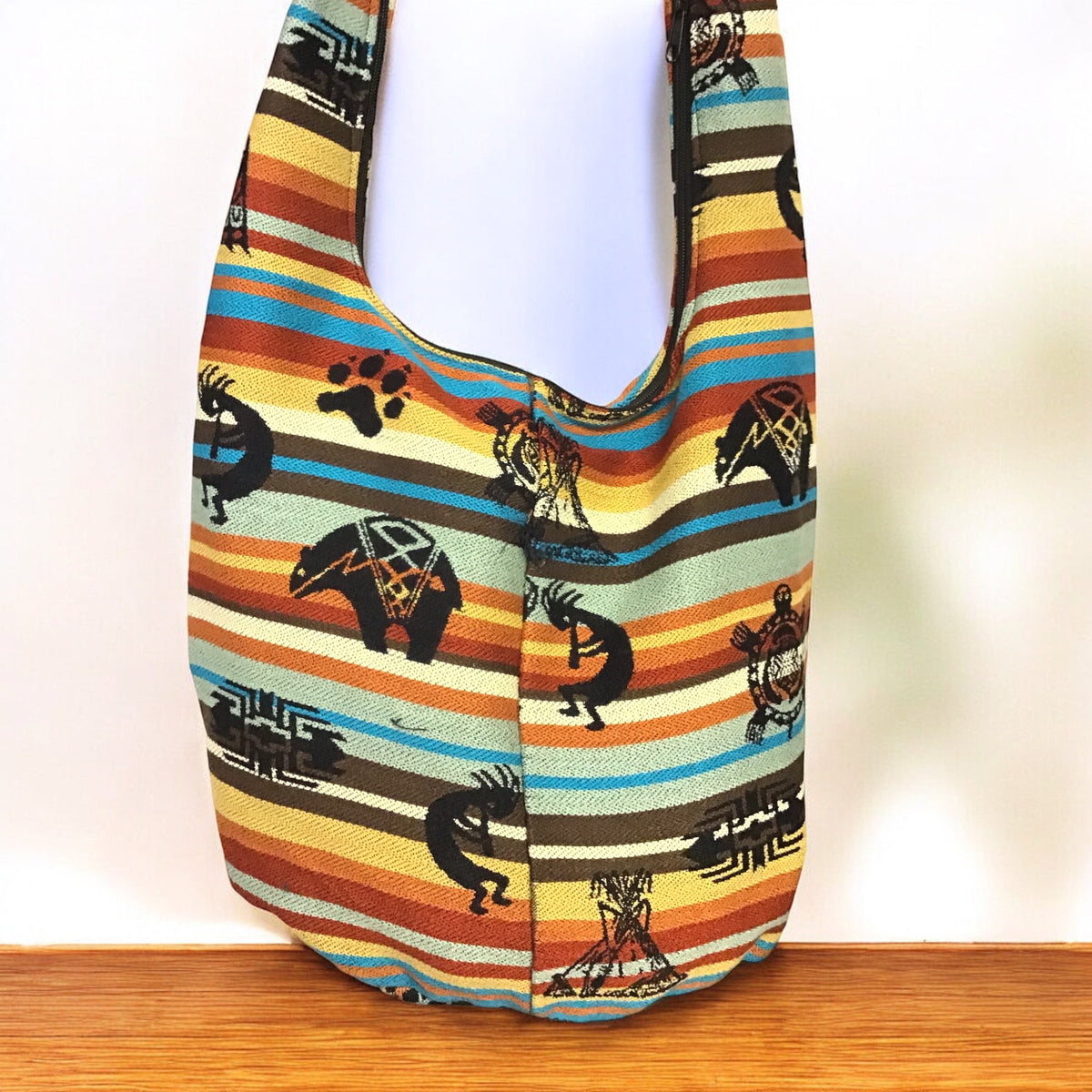 Red and Brown Crossbody Bag