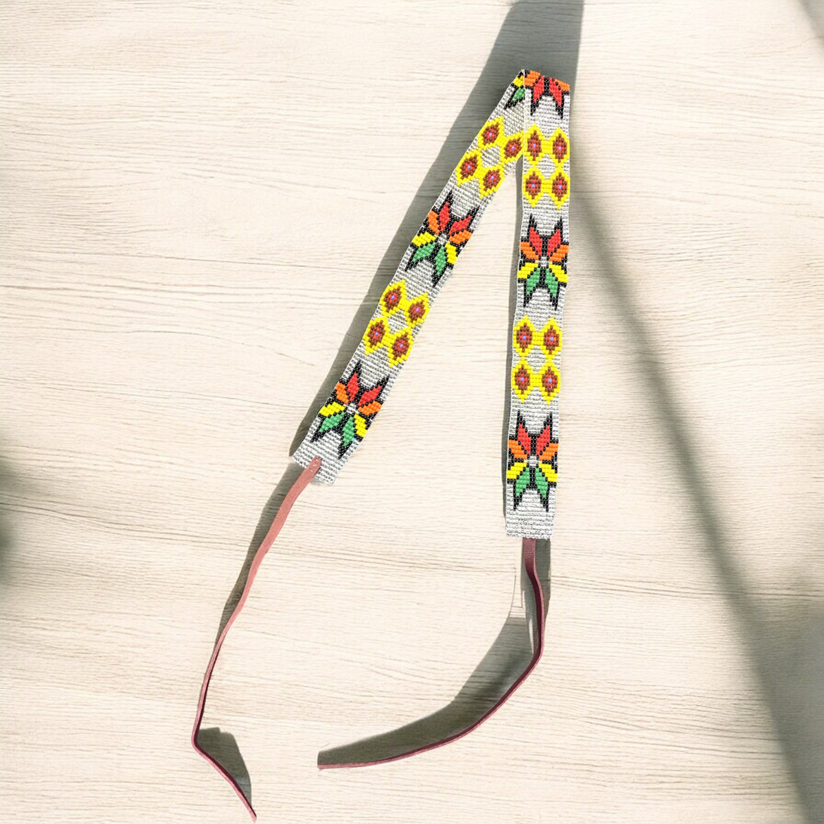 Beaded Silver Hatband