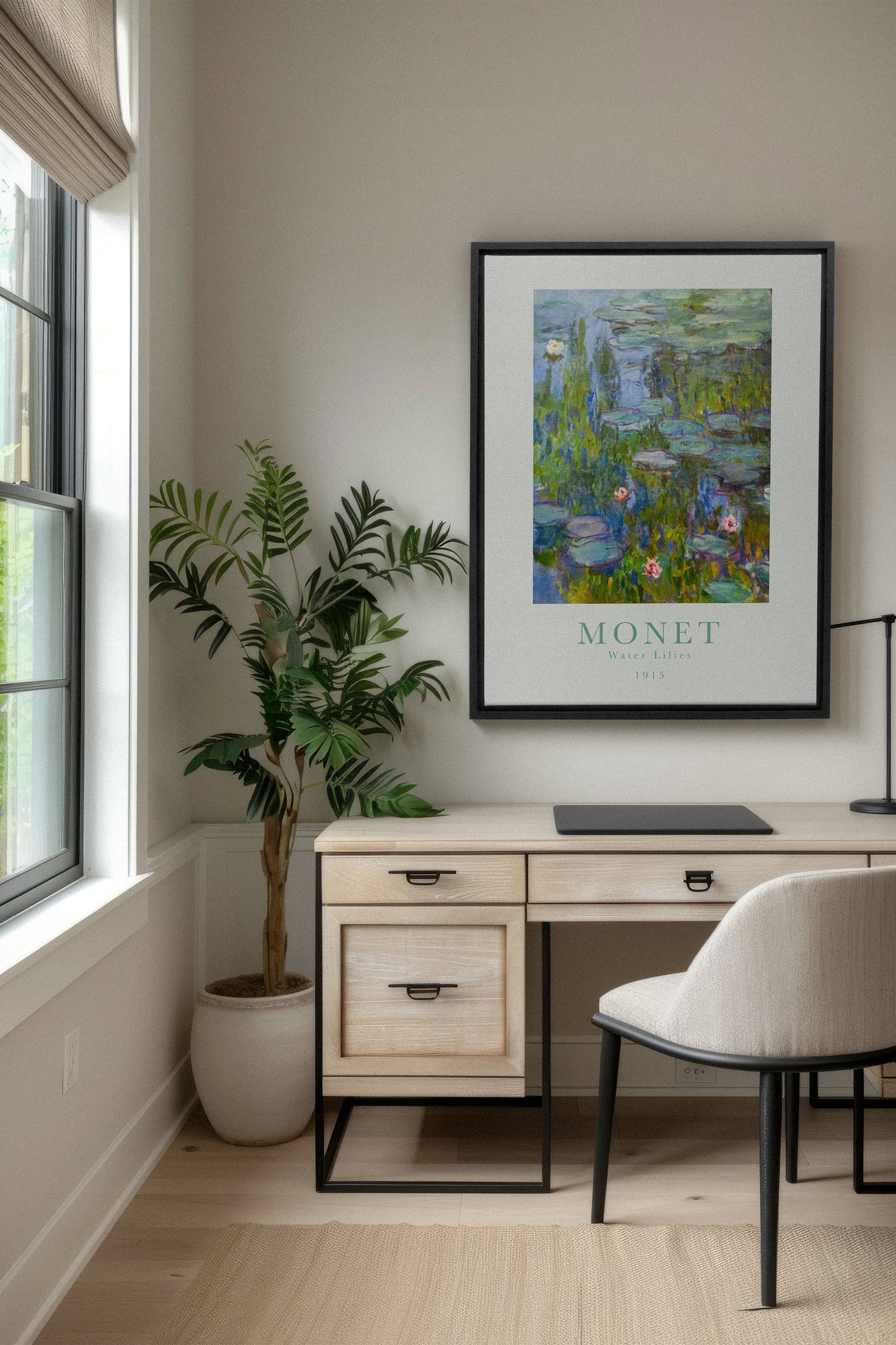 WATER LILIES, Oeuvre sur toile étirée