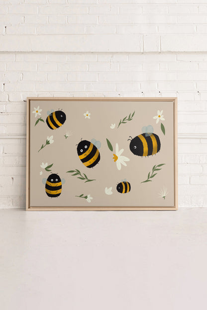 ABEILLES, Oeuvre sur toile étirée