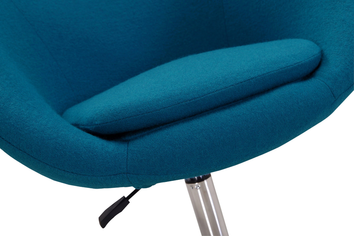 Chandra Swivel Adjustable Faux Leather Accent/Office Chair - Blue