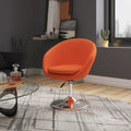 Chandra Swivel Adjustable Faux Leather Accent/Office Chair - Orange