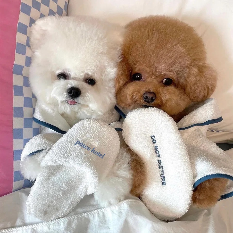 Dog Robe Set | Do Not Disturb Dog Robe with Toy
