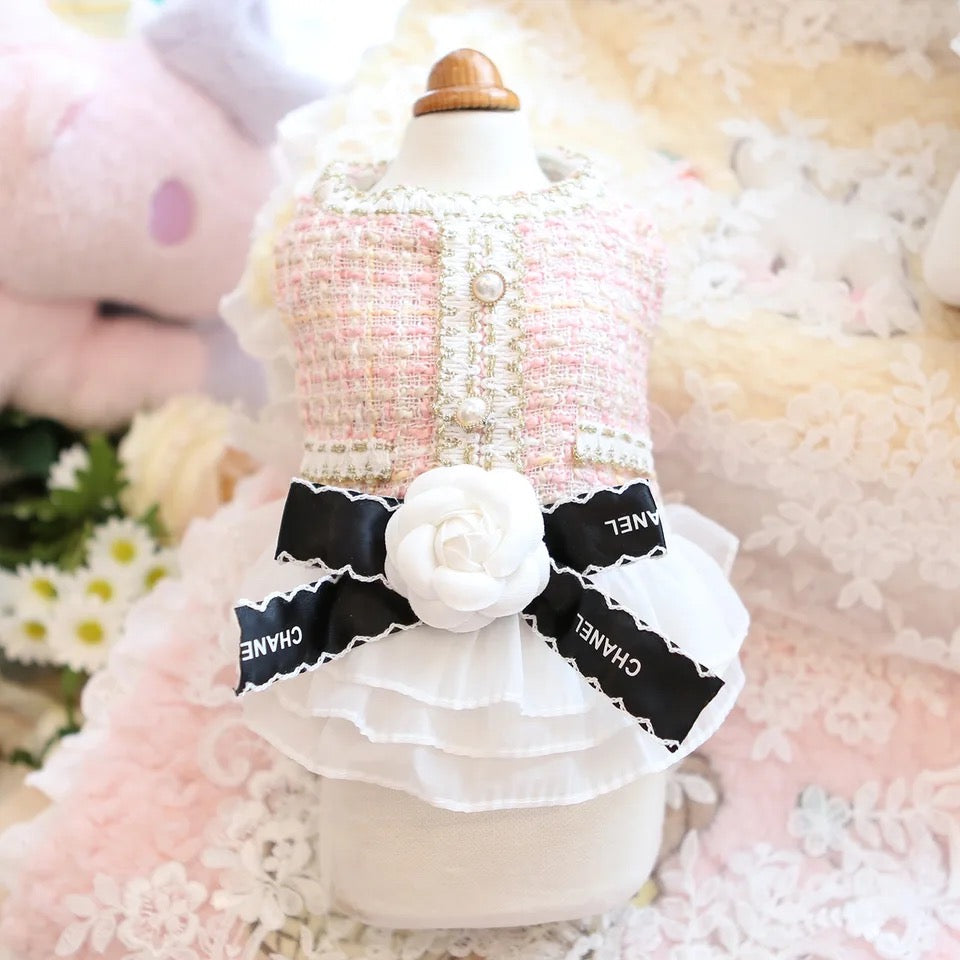 Coco Chewnel Dog Dress | Tweed Tutu Dog Dress