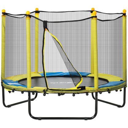 4.6FT Trampoline for Kids with Enclosure Net for Ages 3-6, Indoor Outdoor Use, Black