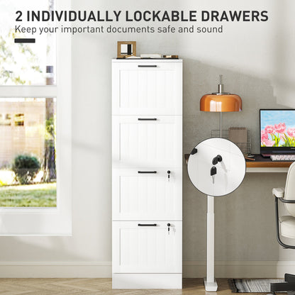 2 Drawer Filing Cabinet with Lock, Office Storage Cabinet with Adjustable Hanging Bars for A4 Letter Size Files, Black