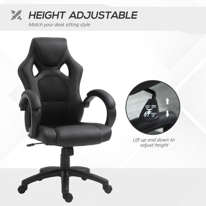 Erling Gaming-Office Chair with Swivel and Tilt Functions-Black