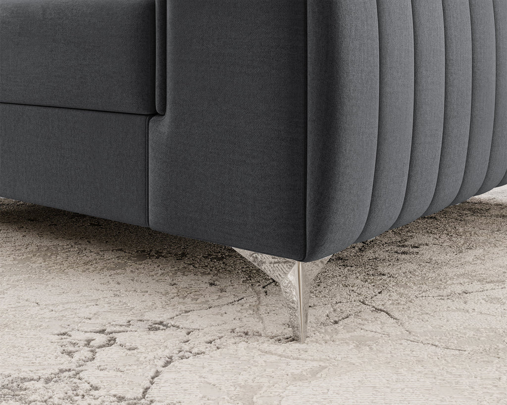 Laurence Modern Accent Chair - Dark Grey
