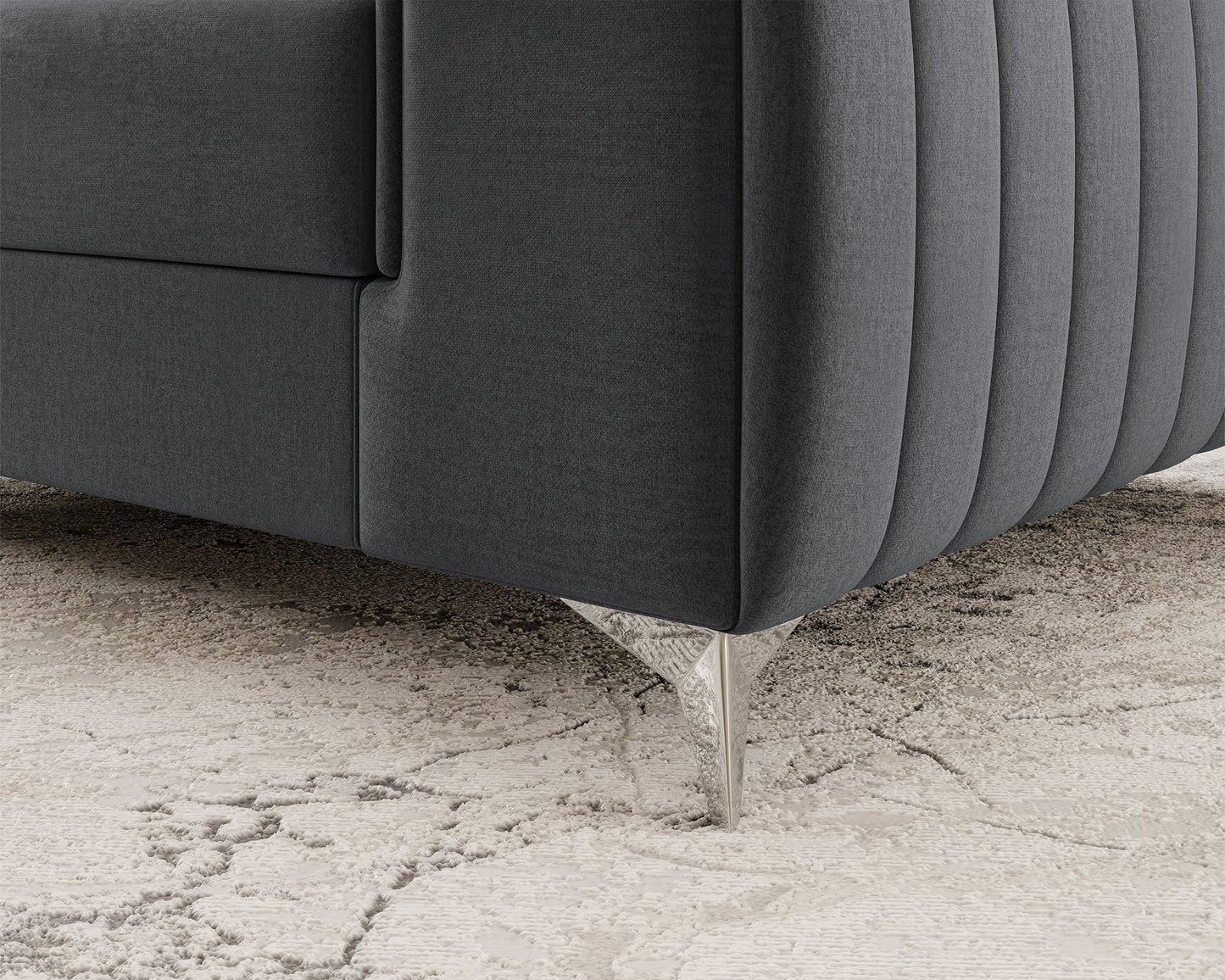 Laurence Modern Accent Chair - Dark Grey