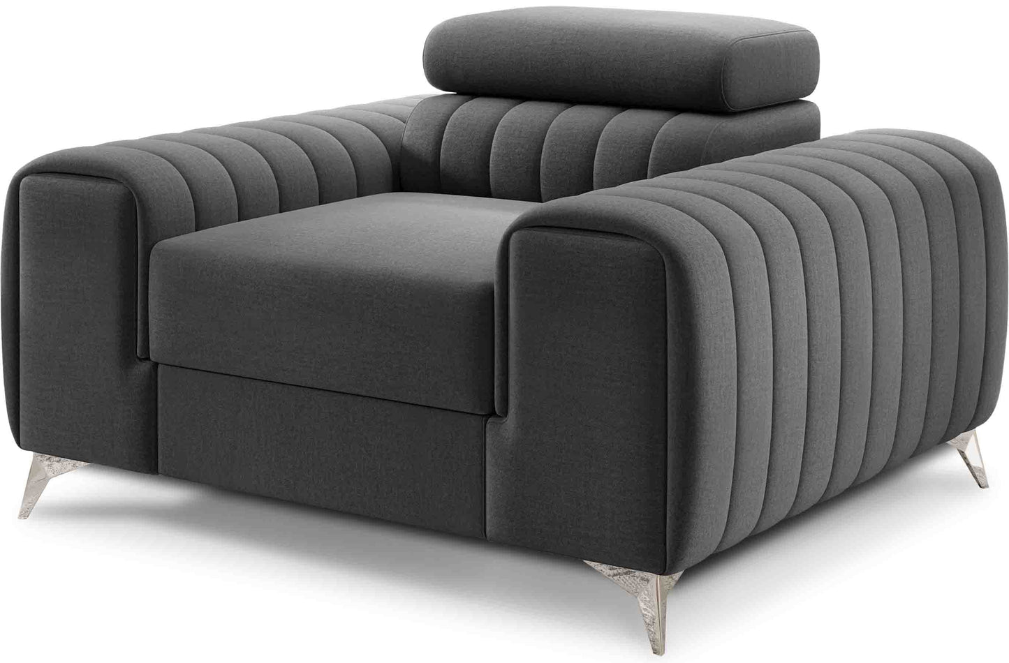 Laurence Modern Accent Chair - Dark Grey