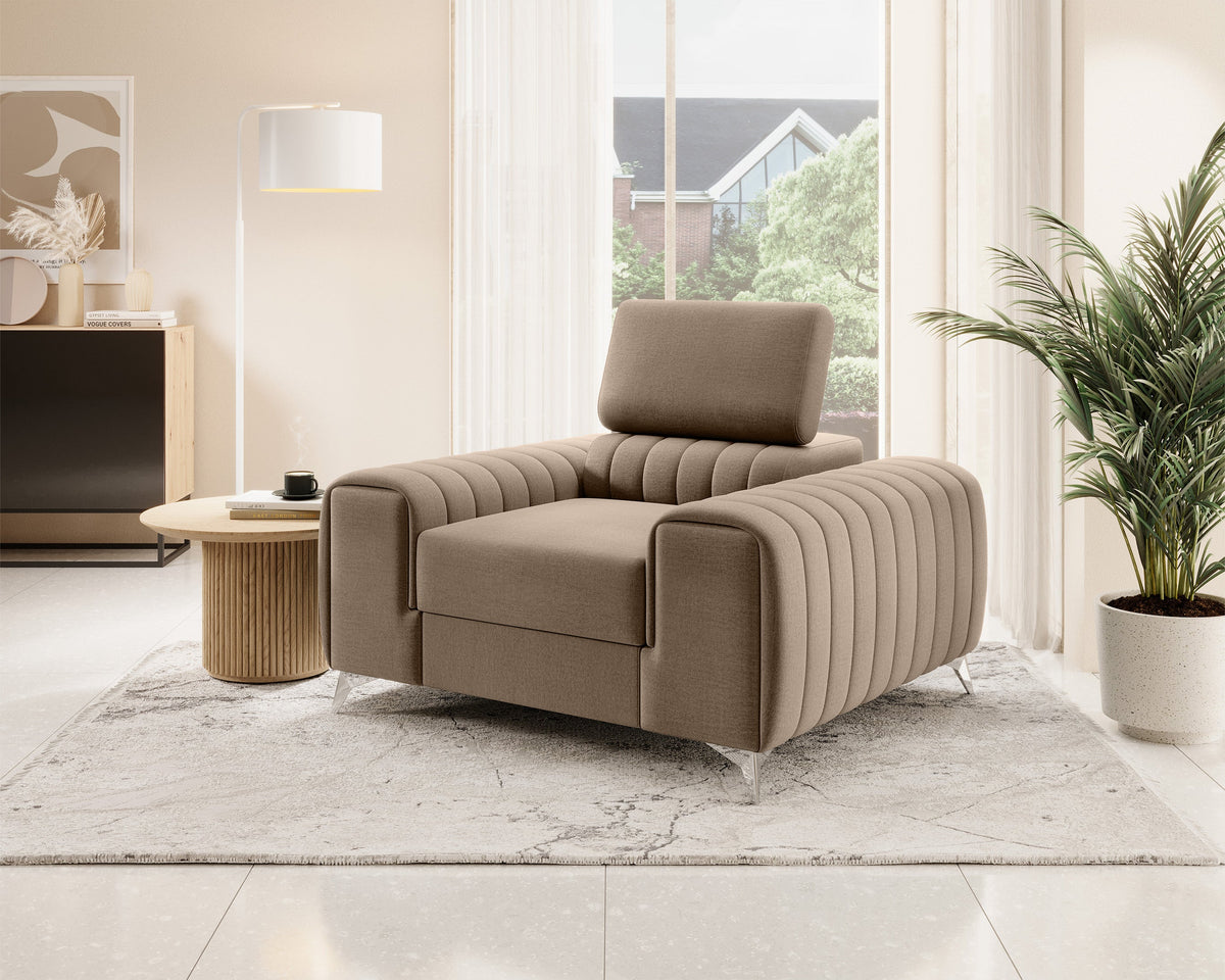 Laurence Modern Accent Chair - Beige