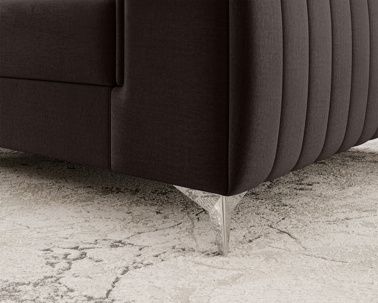Laurence Modern Accent Chair - Dark Brown