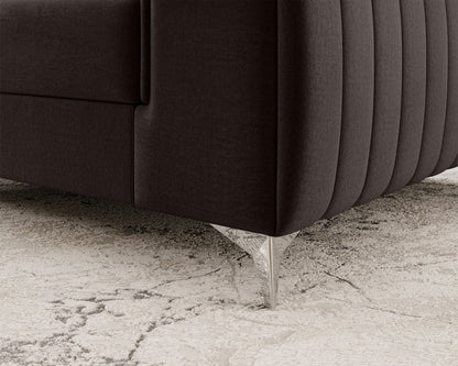 Laurence Modern Accent Chair - Dark Brown