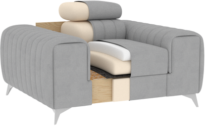 Laurence Modern Accent Chair - Dark Brown
