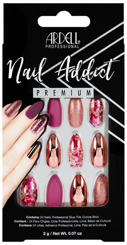 Ardel Nail Addict - Chrome Pink Foil Tips