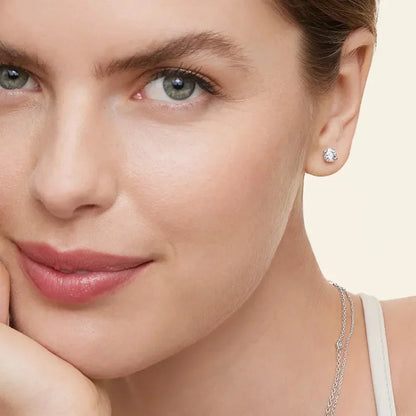 Breathtaking Moissanite Heart Stud Earrings | 925 Sterling Silver