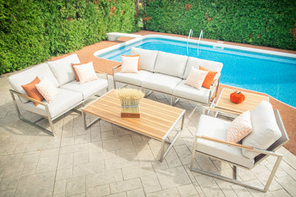 Acacia Conversational Set with Sunbrella® Cushions