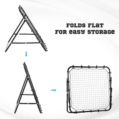 Volleyball Rebounder Net Football Training Aid Kickback Target Play Red