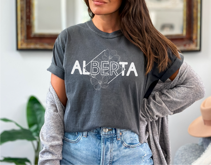 Alberta Diamond Line Art Unisex T-shirt | Alberta Clothing
