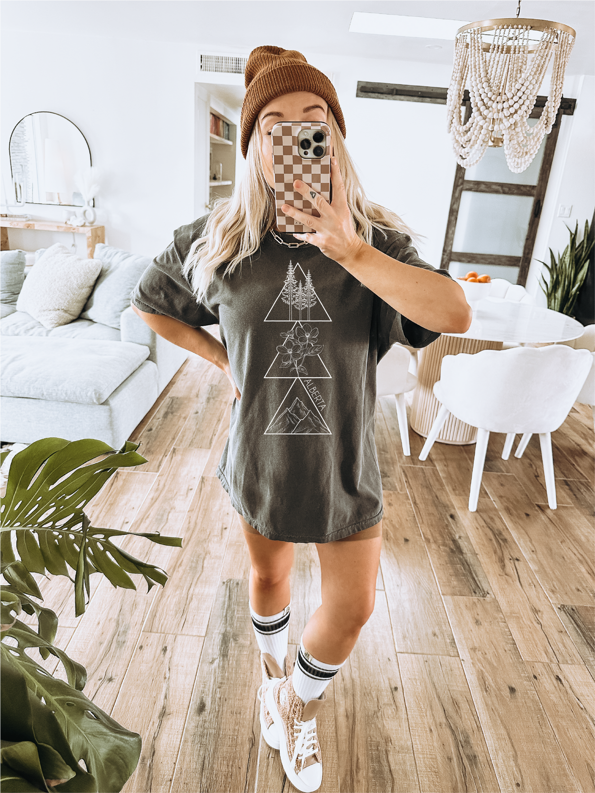 Geometric Alberta Unisex T-shirt | Prairie Clothing