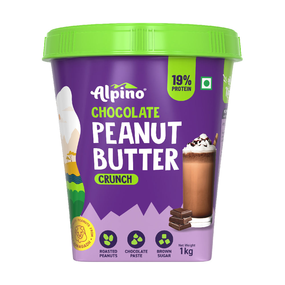 Chocolate Peanut Butter Crunch, Roasted Peanuts, Chocolate Paste & Brown Sugar - 19% Protein, Source of Healthy Fats