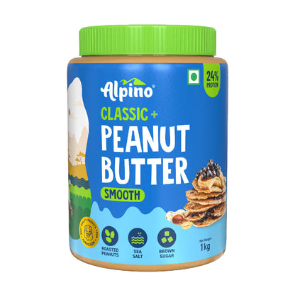 Classic Peanut Butter Smooth | 90% Roasted Peanuts | High Protein Peanut Butter Smoothy | Gluten-Free | Vegan