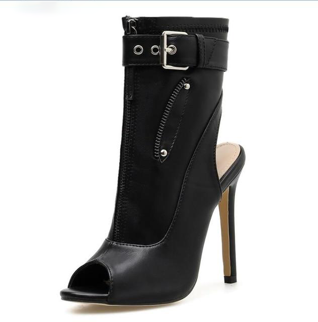 Ankle Strap Peep Toe Heel