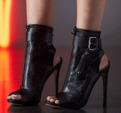 Ankle Strap Peep Toe Heel