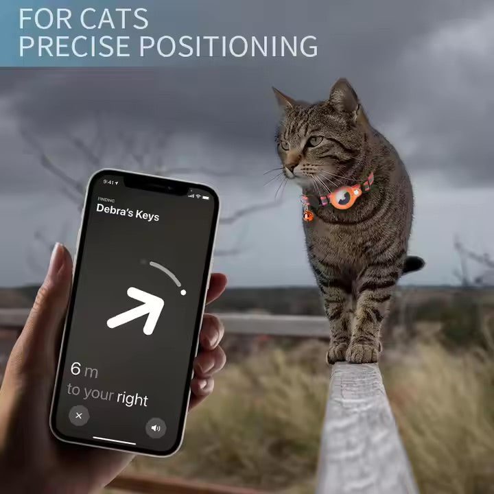Pet AirTag Holder Collar – Anti-Loss for Cats & Dogs