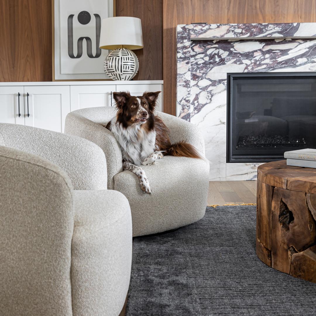 Aspen Swivel Chair - Beige Buff