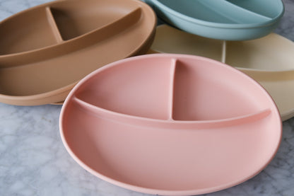 Assiette à succion divisée en silicone