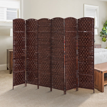 6ft Folding Room Divider, 3 Panel Wall Partition with Wooden Frame for Bedroom, Home Office, Natural