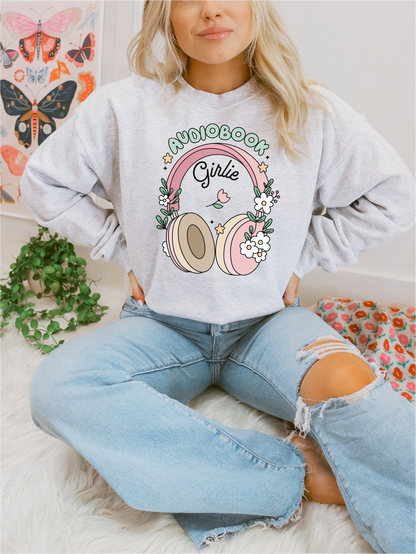 Audiobook Girlie Unisex Crewneck Sweatshirt | CLEARANCE