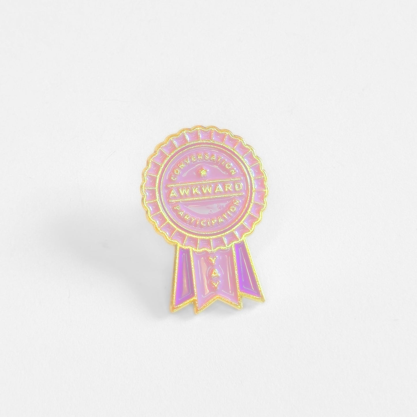 Awkward Conversation Participation (Award Ribbon) | Collectible Pin