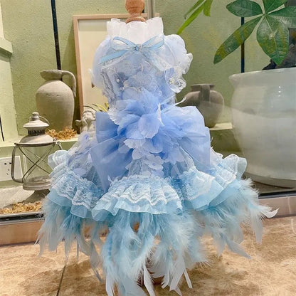 Elsa Princess Dog Dress | Formal Fairytale Dog Outfit
