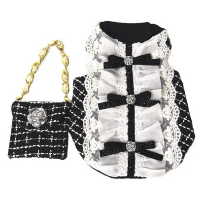 Dog Dress & Purse Set | Chewnel Luxe Dog Outfit