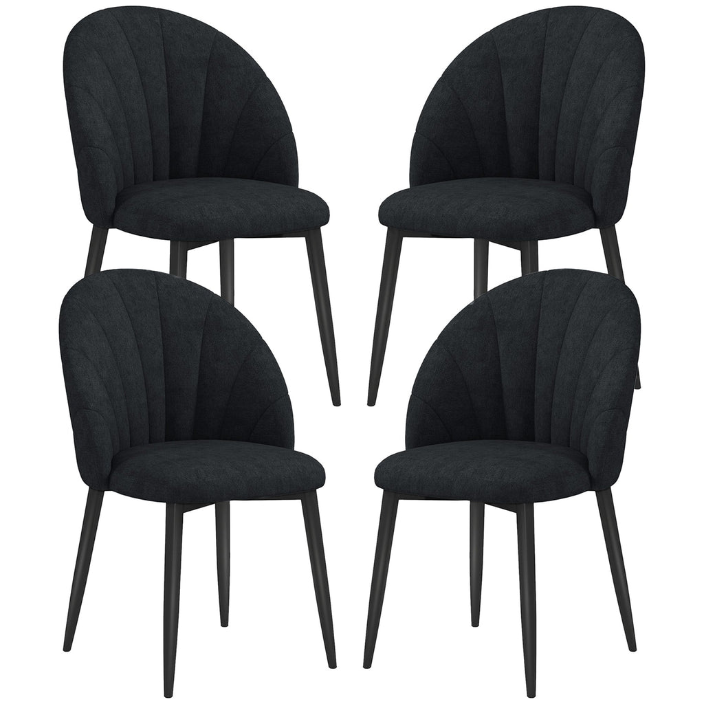 Skylar Modern Dining Chairs Set of 4-Black