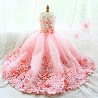 Fairytale Dog Dress | Elegant Long Gown for Dogs
