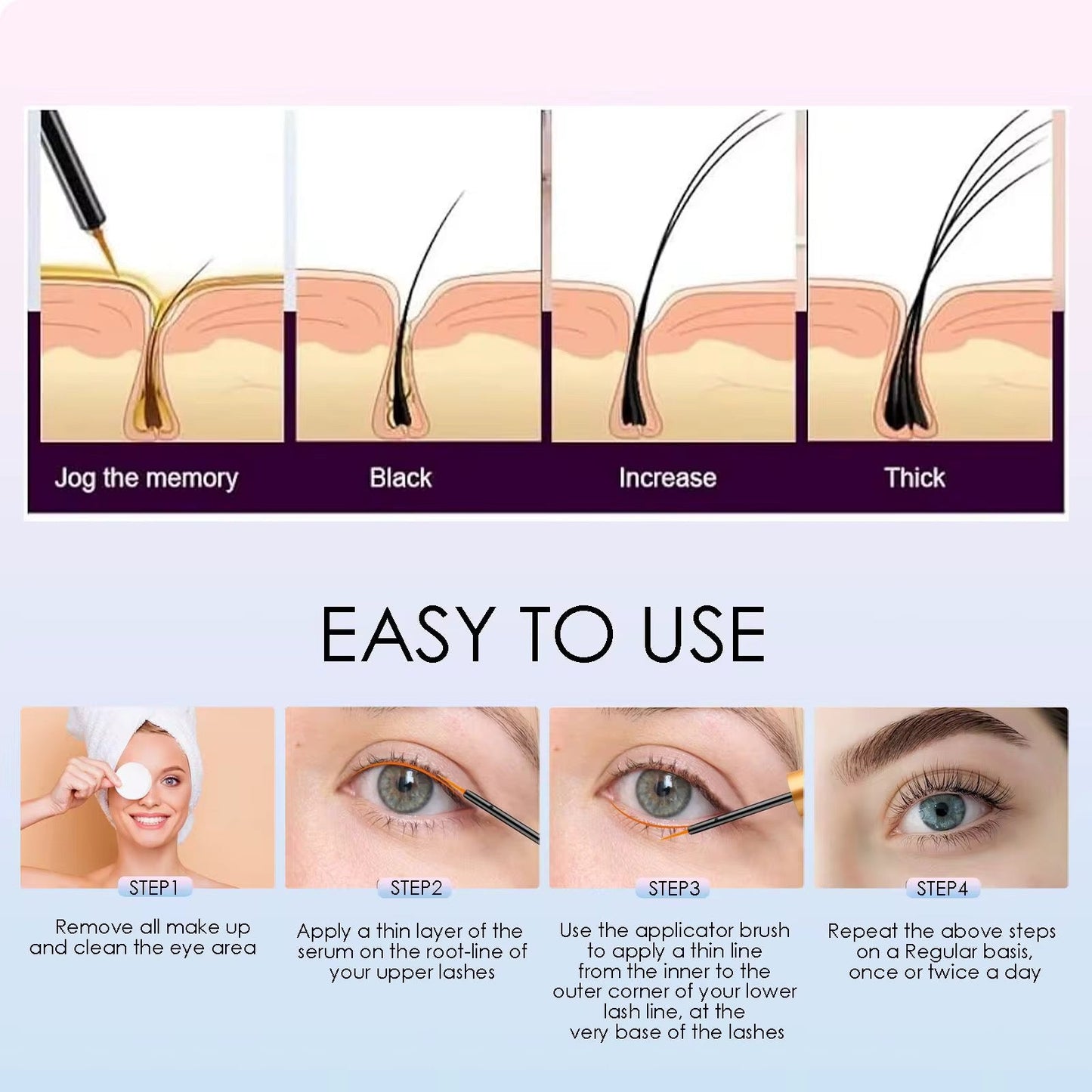 Premium Organic Lash & Brow Natural Growth Serum Set