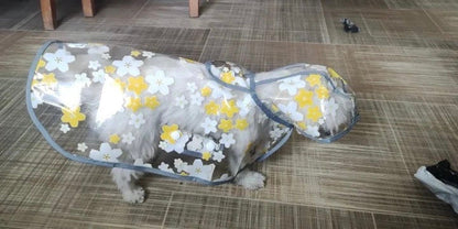 Floral Dog Rain Jacket | Lightweight Waterproof Dog Coat