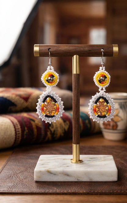 Drop Beaded Earrings gold collection