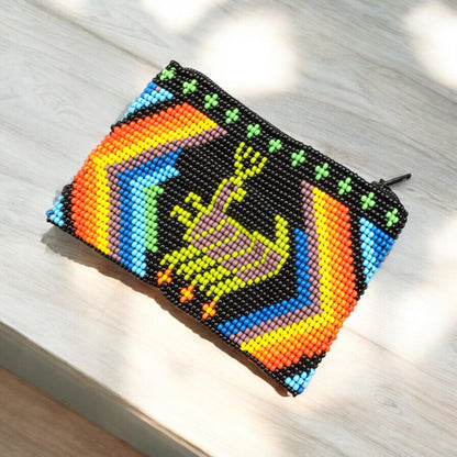 Moose Beaded coin purse
