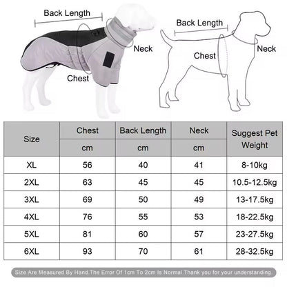 Winter Dog Jacket | Warm Pet Jacket for Big Dogs